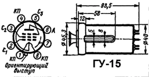 ГУ-15 генераторный пентод фото 3 ГУ-15 генераторный пентод фото 3