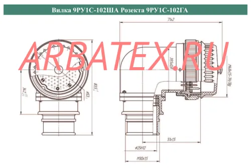 9РУ1С-102В вилка Разъемы разное фото