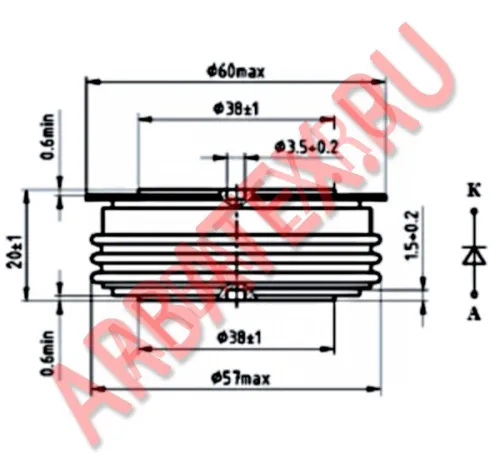 ДЧ343-500-20 диод фото 3